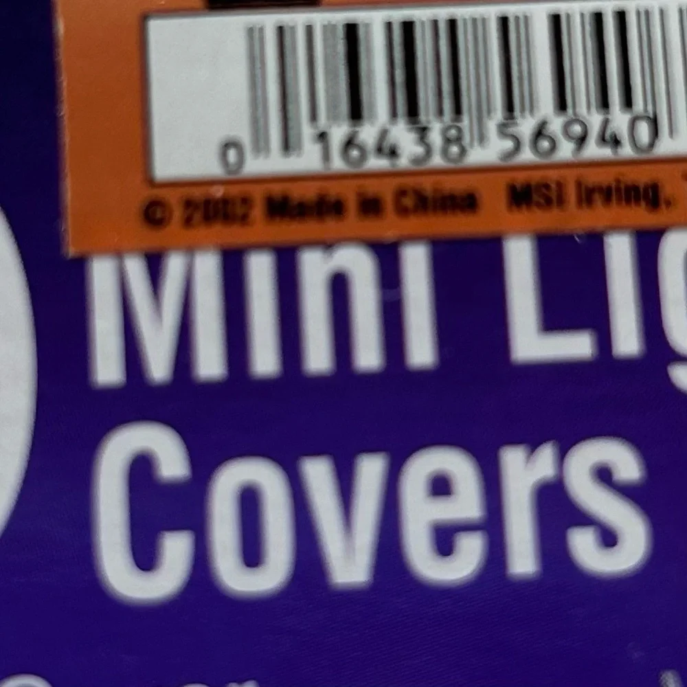 Vintage 2002 Halloween mini light covers 20 ghost & 20 tombs 1 string lite 5ft